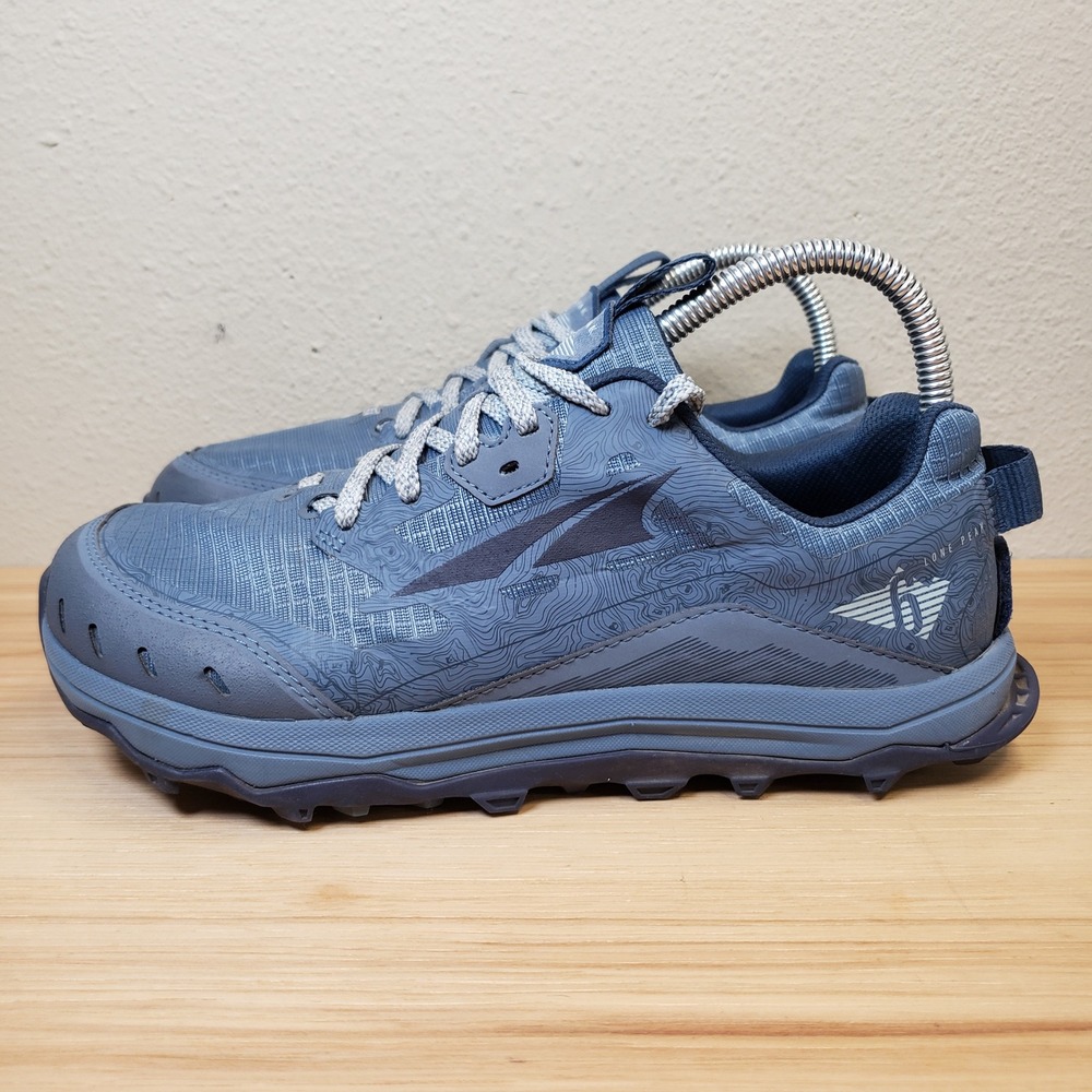 Altra Lone Peak Trail Running Shoes Slate Blue Outdoor Hiking Granola Girl 7.5W